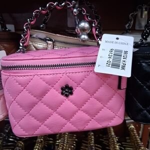 Inspired Pink Quilted Crossbody Bag